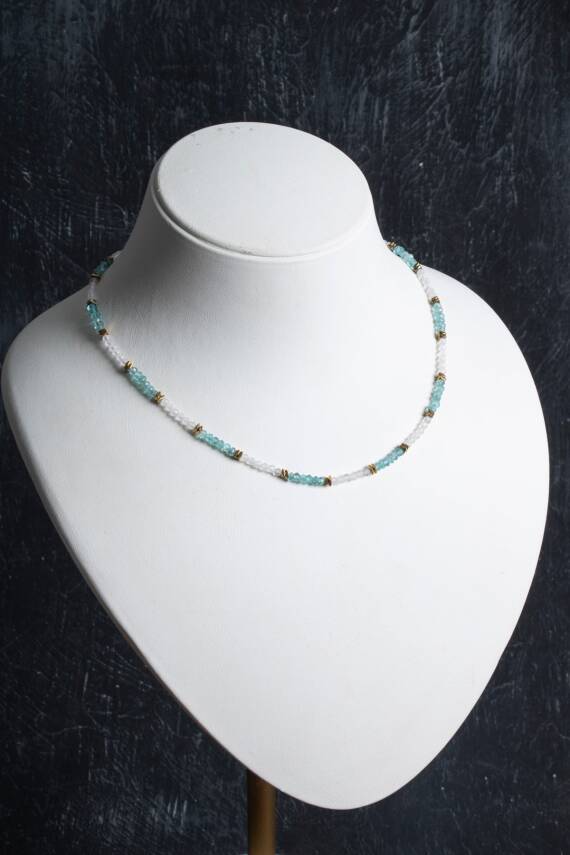 Sertifikalı Sitrin ve Prehnit Doğaltaş Bileklik - 3