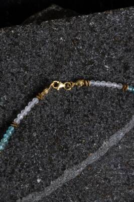 Sertifikalı Sitrin ve Prehnit Doğaltaş Bileklik - 5