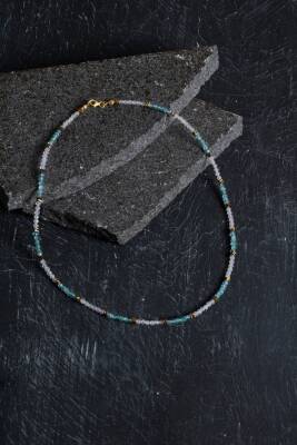 Sertifikalı Sitrin ve Prehnit Doğaltaş Bileklik - 6