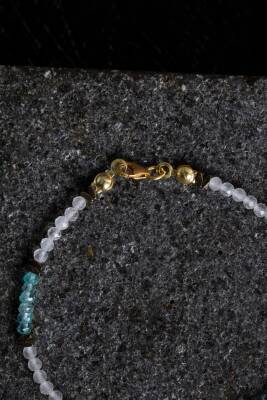 Sertifikalı Sitrin ve Prehnit Doğaltaş Bileklik - 8