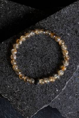 Sertifikalı Sitrin Zirkon Aparatlı Doğal Taş Bileklik (SK:179) - Osmanlı Doğal Taş