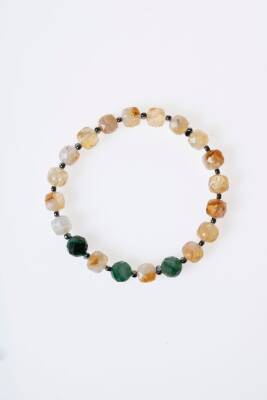 Sertifikalı Sitrin, Zümrüt Doğal Taş Bileklik (SK:349) - 5