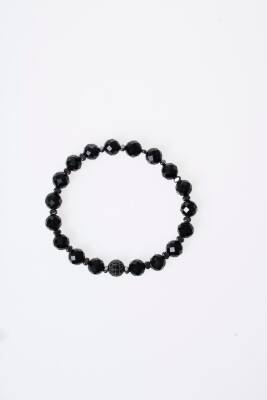 Sertifikalı Siyah Turmalin Zirkon Aparatlı Doğal Taş Bileklik (SK:401) - 5