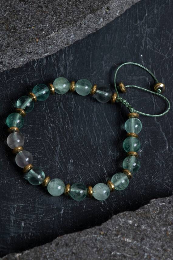 Sertifikalı Şungit, Akuamarin ve Hematit Doğal Taş Bileklik - 3