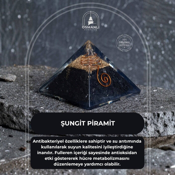 Sertifikalı Şungit Piramit - 2