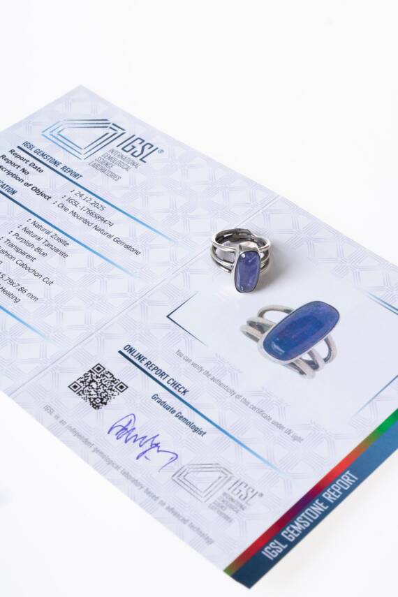 Sertifikalı Tanzanit Özel Tasarım Yüzük (S.K.298) - 1