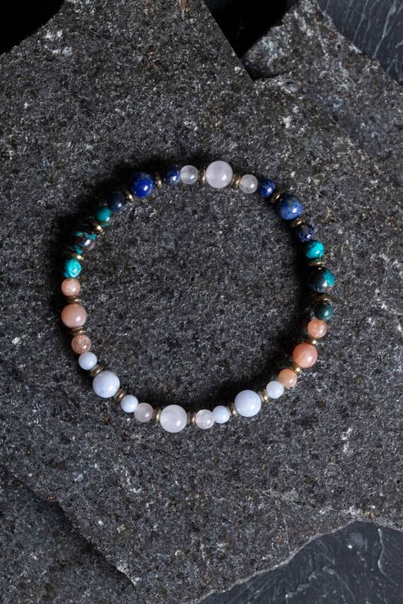 Sertifikalı Terazi Burcu Doğal Taş Bileklik (SK:257) - 1