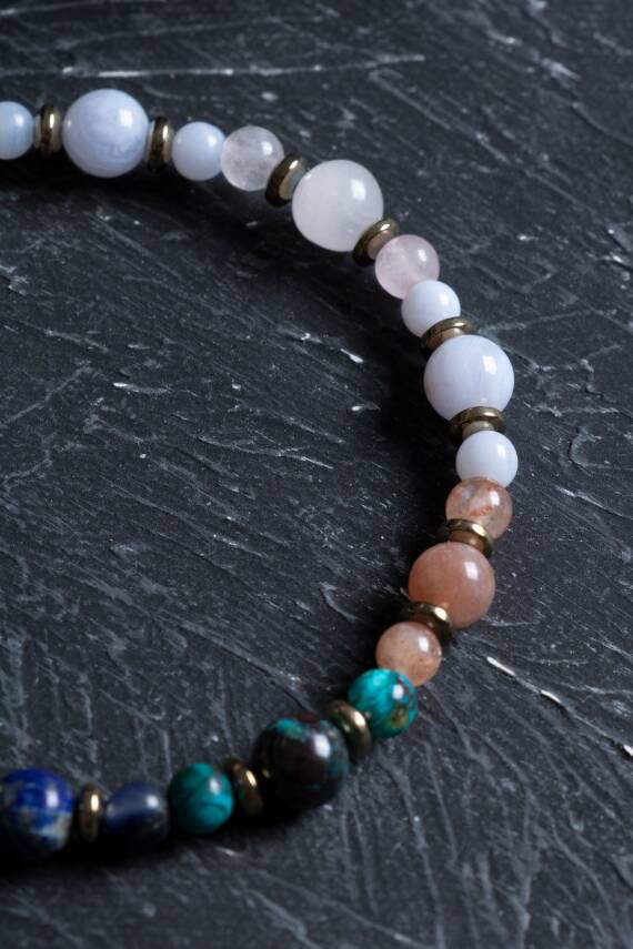 Sertifikalı Terazi Burcu Doğal Taş Bileklik (SK:257) - 3