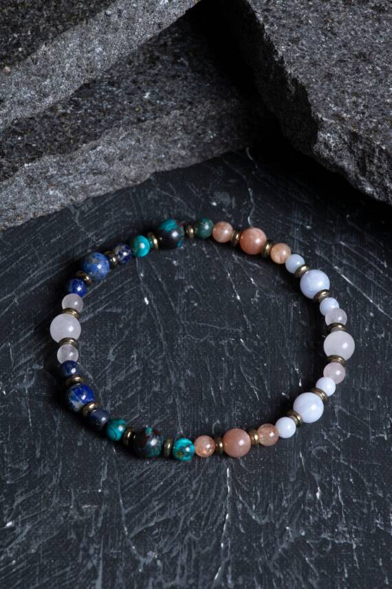 Sertifikalı Terazi Burcu Doğal Taş Bileklik (SK:257) - 5