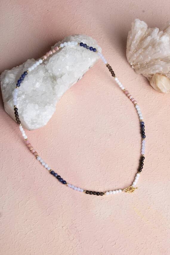 Sertifikalı Terazi Burcu Doğal Taş Kolye - 3