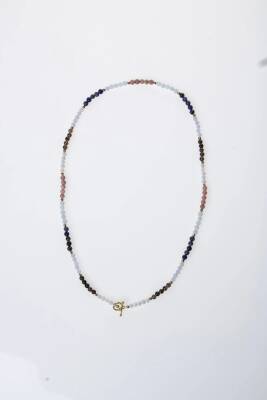 Sertifikalı Terazi Burcu Doğal Taş Kolye - 6