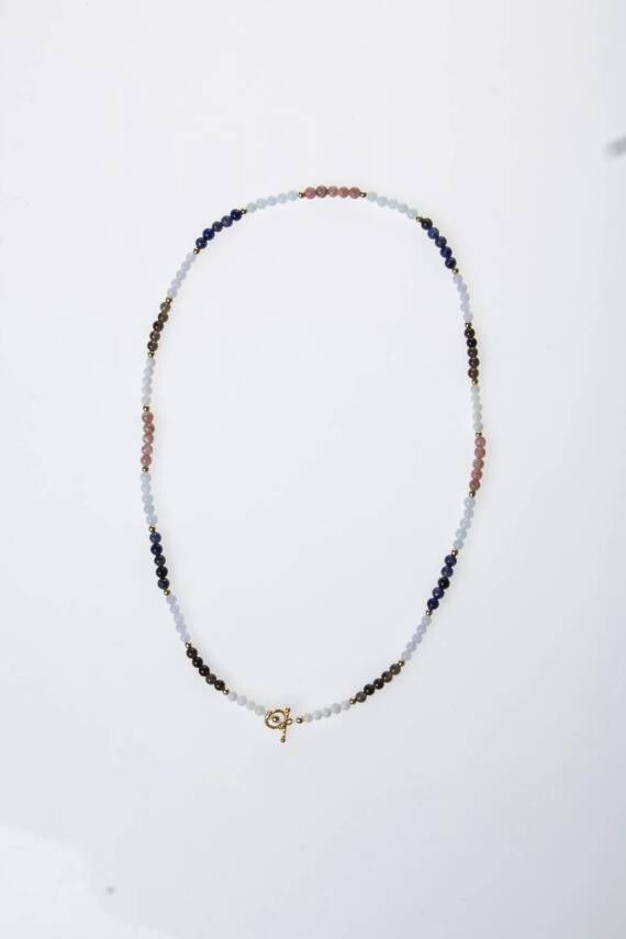 Sertifikalı Terazi Burcu Doğal Taş Kolye - 6