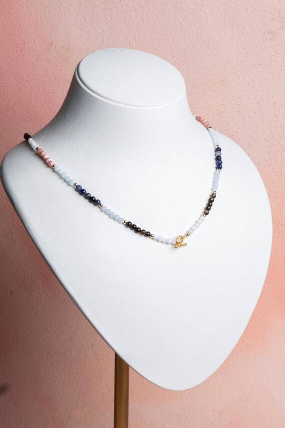 Sertifikalı Terazi Burcu Doğal Taş Kolye - 1