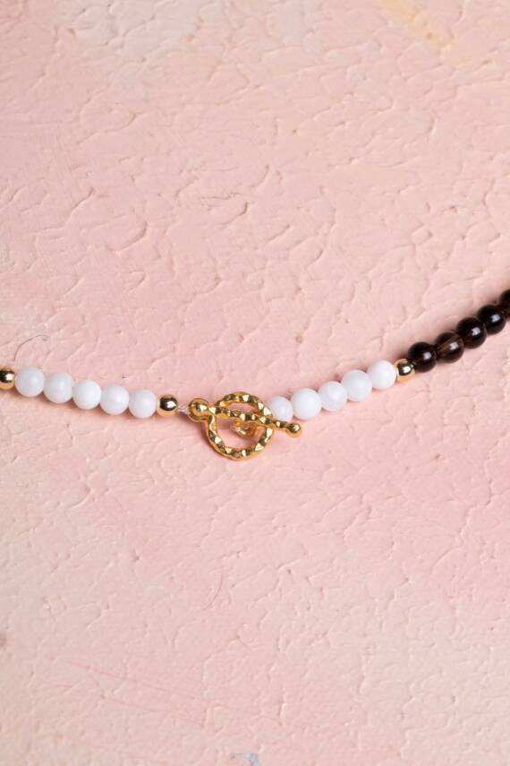 Sertifikalı Terazi Burcu Doğal Taş Kolye - 4