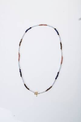 Sertifikalı Terazi Burcu Doğal Taş Kolye - 6