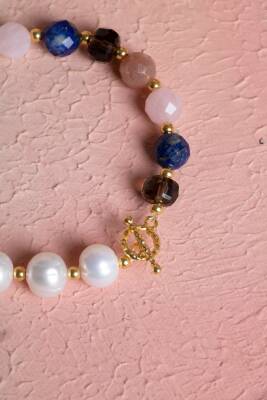 Sertifikalı Terazi Burcu Gümüş Kapama Doğal Taş Bileklik (SK:274) - 4