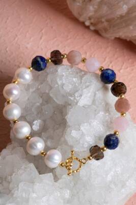 Sertifikalı Terazi Burcu Gümüş Kapama Doğal Taş Bileklik (SK:274) - 5