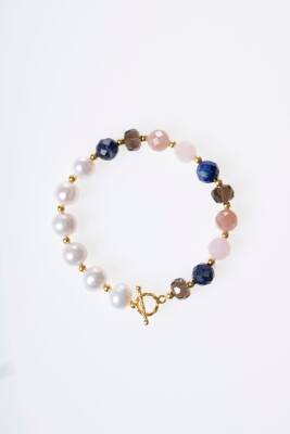 Sertifikalı Terazi Burcu Gümüş Kapama Doğal Taş Bileklik (SK:274) - 6