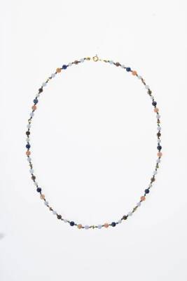 Sertifikalı Terazi Burcu Gümüş Yıldızlı Doğal Taş Kolye - 5