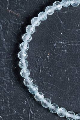 Sertifikalı Topaz Gümüş Aparatlı Doğal Taş Bileklik 4 mm (SK:203) - 4