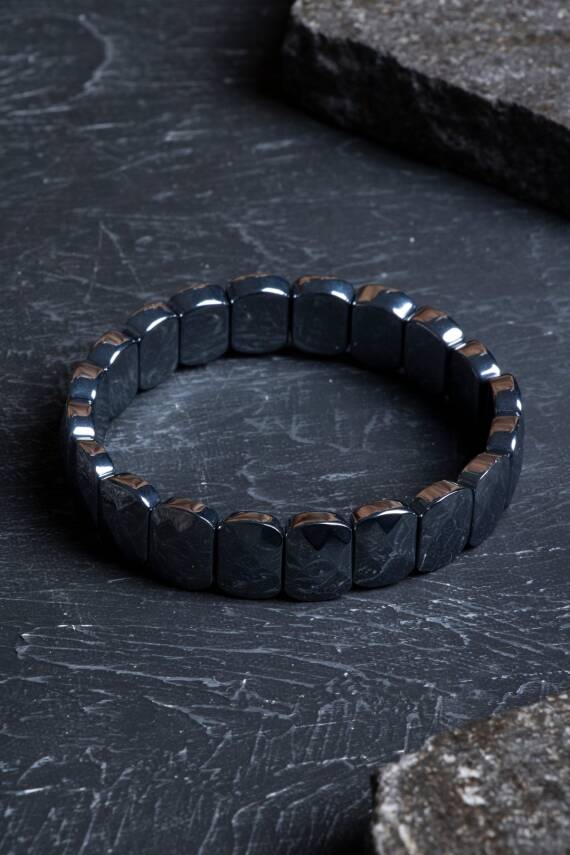 Sertifikalı Trehartz Geniş Kesim Doğal Taş Bileklik - 1