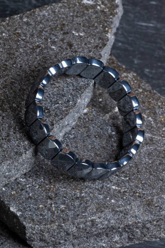 Sertifikalı Trehartz Geniş Kesim Doğal Taş Bileklik - 7