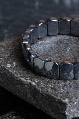 Sertifikalı Trehartz Geniş Kesim Doğal Taş Bileklik - 9