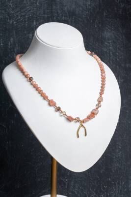 Sertifikalı Tsavorit Lal Altın Kaplama Gümüş Kapama Doğal Taş Kolye - 4