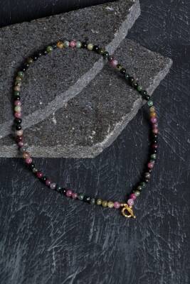 Sertifikalı Tsavorit Lal Altın Kaplama Gümüş Kapama Doğal Taş Set - 2