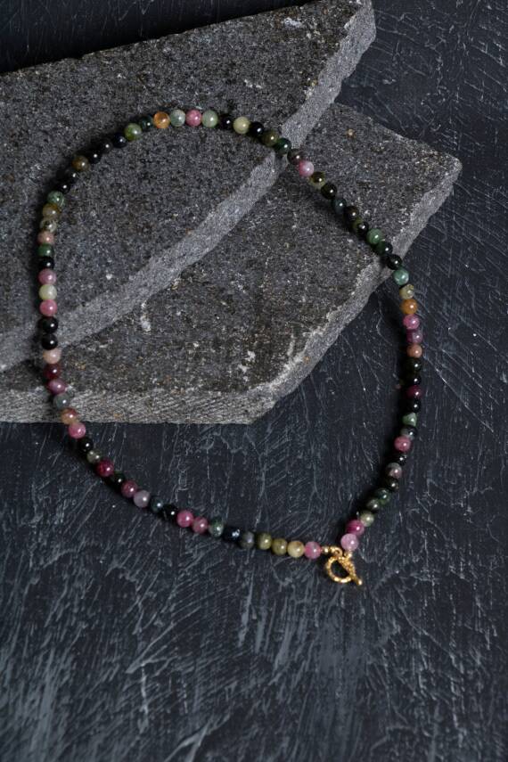 Sertifikalı Tsavorit Lal Altın Kaplama Gümüş Kapama Doğal Taş Set - 2