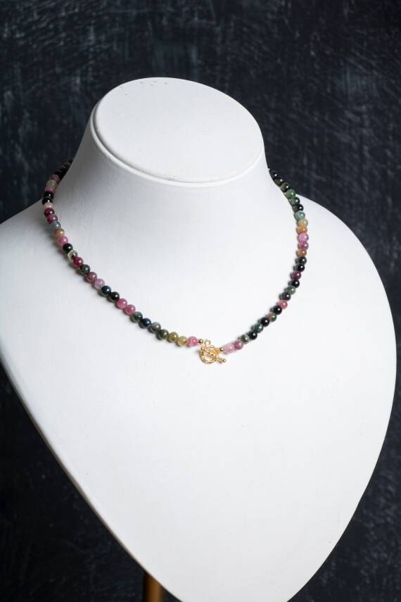 Sertifikalı Tsavorit Lal Altın Kaplama Gümüş Kapama Doğal Taş Set - 5