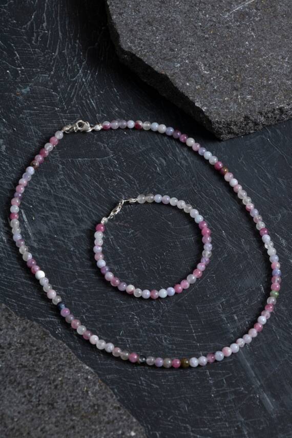 Sertifikalı Turmalin Doğal Taş Set - 2