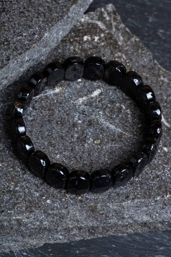 Sertifikalı Turmalin Geniş Kesim Doğal Taş Bileklik - 2