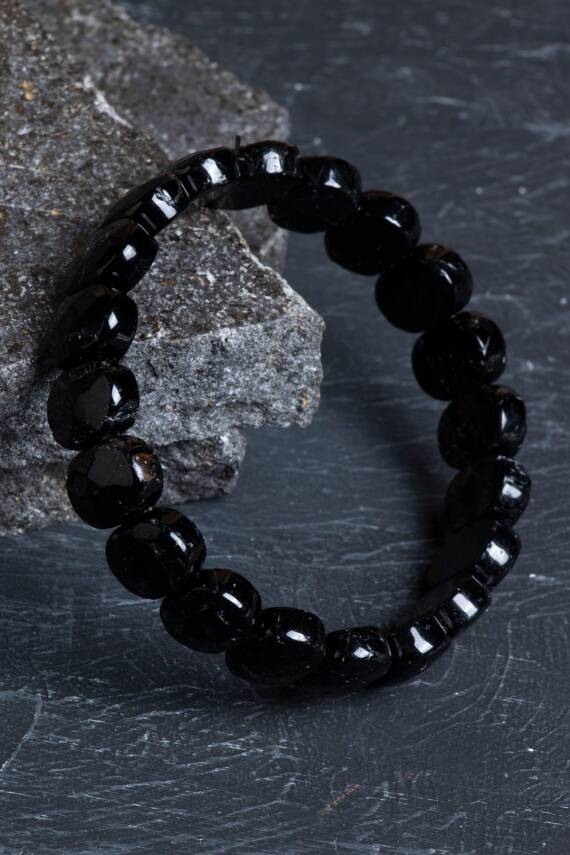 Sertifikalı Turmalin Geniş Kesim Doğal Taş Bileklik - 3