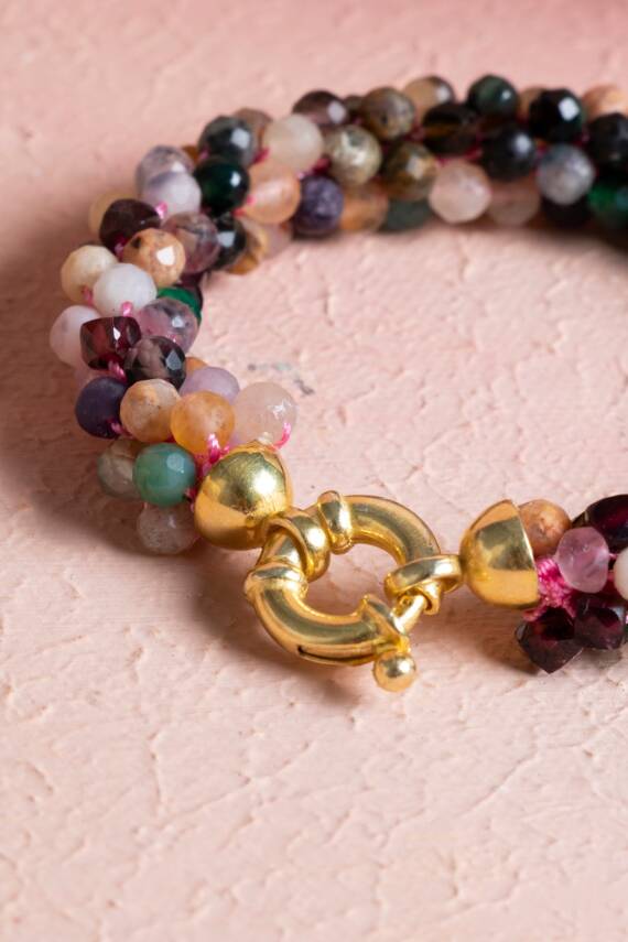 Sertifikalı Turmalin Gümüş Kapama Doğal Taş Bileklik (SK:089) - 5