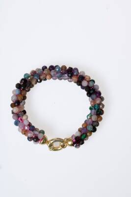 Sertifikalı Turmalin Gümüş Kapama Doğal Taş Bileklik (SK:089) - 6