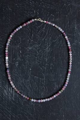 Sertifikalı Turmalin Gümüş Kapama Doğal Taş Kolye - 3