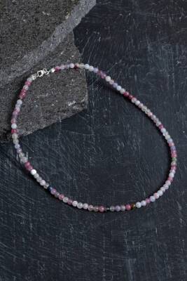 Sertifikalı Turmalin Gümüş Kapama Doğal Taş Kolye - 4