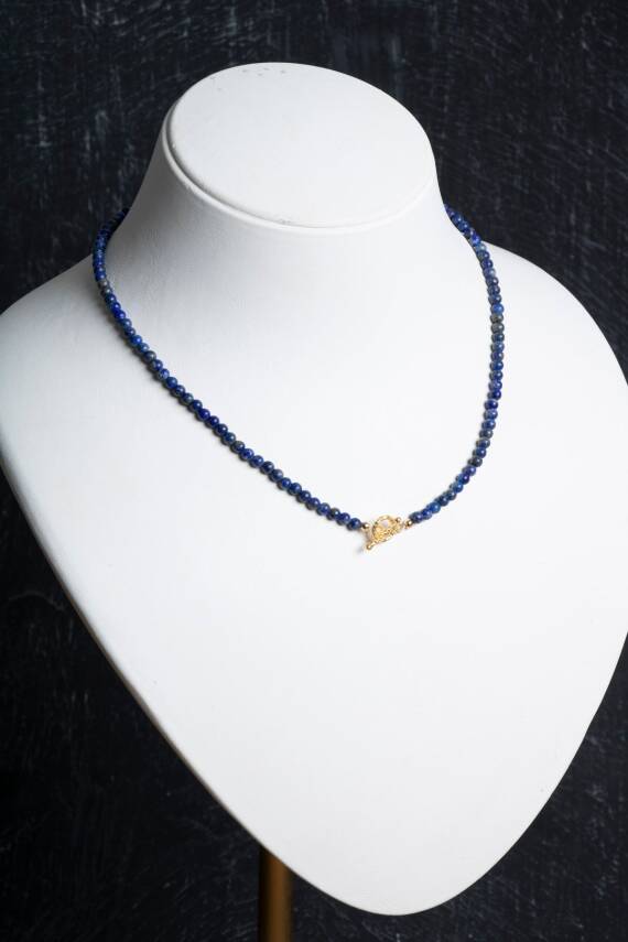 Sertifikalı Turmalin Gümüş Kapama Doğal Taş Kolye - 3