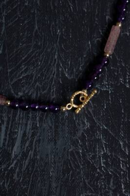 Sertifikalı Turmalin Gümüş Kapama Doğal Taş Kolye - 5