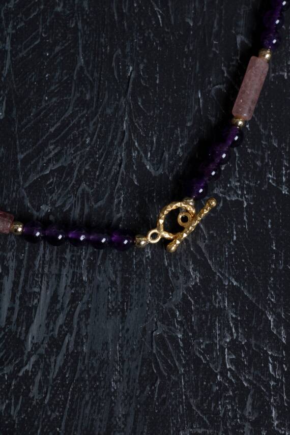 Sertifikalı Turmalin Gümüş Kapama Doğal Taş Kolye - 5