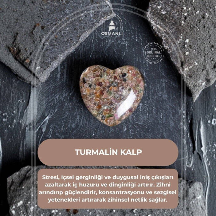 Sertifikalı Turmalin Kalp - 2