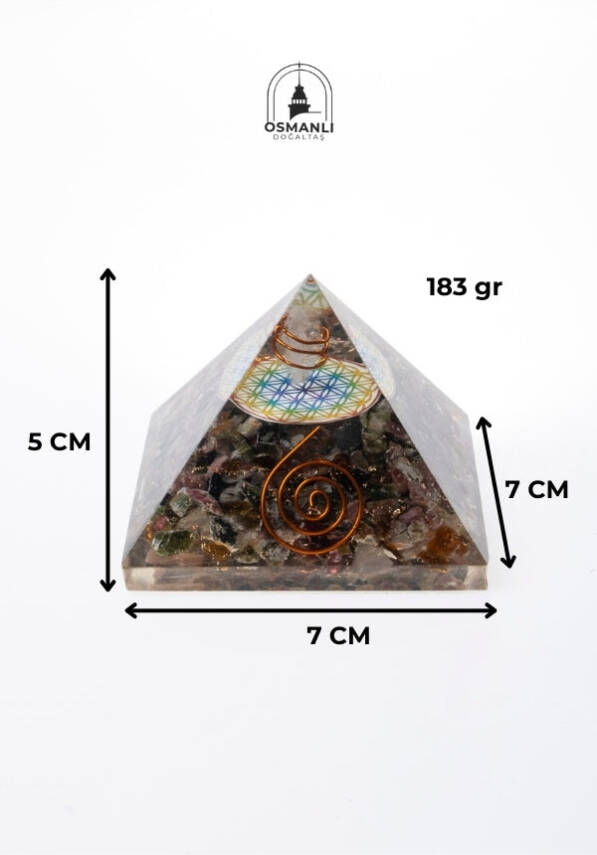 Sertifikalı Turmalin Piramit - 6
