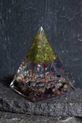 Sertifikalı Turmalin & Zebercet Ağaçlı Piramit - 4