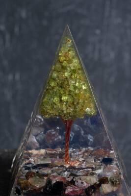 Sertifikalı Turmalin & Zebercet Ağaçlı Piramit - 5