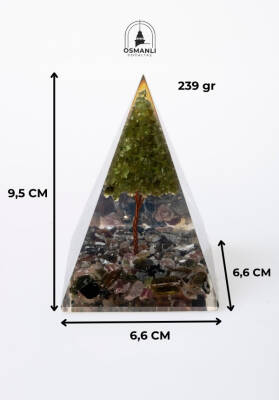 Sertifikalı Turmalin & Zebercet Ağaçlı Piramit - 6