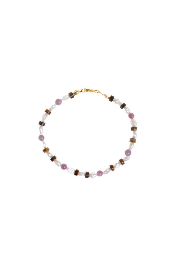 Sertifikalı Yakut, İnci, Kaplan Gözü Gümüş Kapama Doğal Taş Kolye - 1