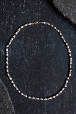 Sertifikalı Yakut, İnci, Kaplan Gözü Gümüş Kapama Doğal Taş Kolye - 4