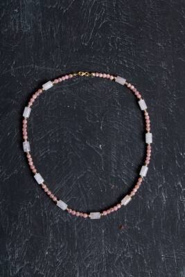 Sertifikalı Yakut, Pembe Kuvars Altın Kaplama Gümüş Kapama Set - 2