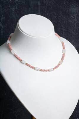 Sertifikalı Yakut, Pembe Kuvars Altın Kaplama Gümüş Kapama Set - 3